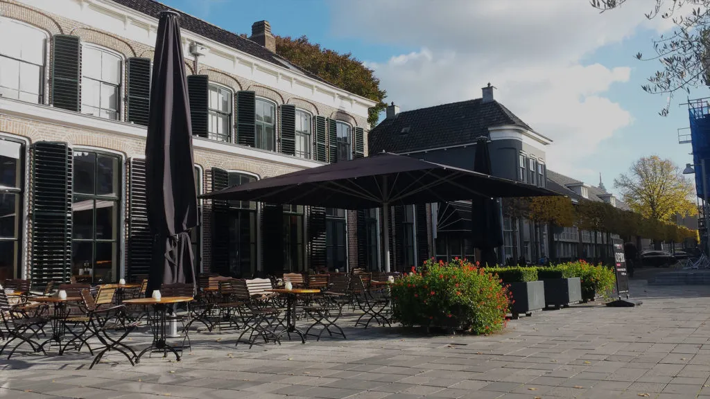 horeca parasol schoonmaken